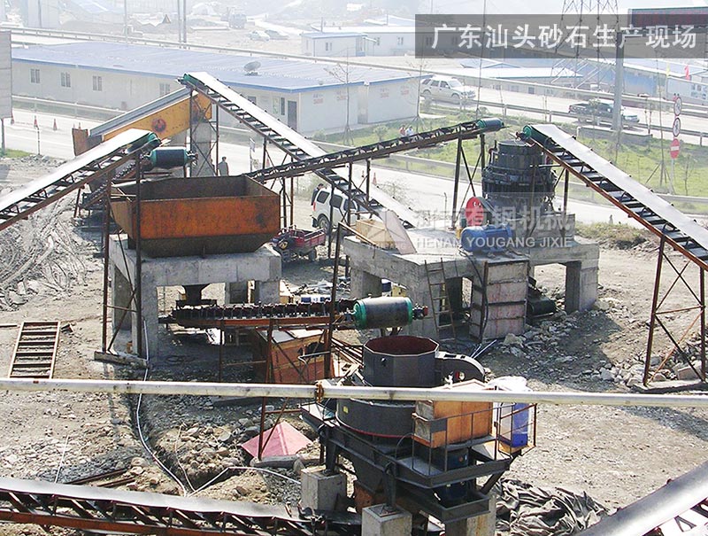 广东汕头砂石生产现场